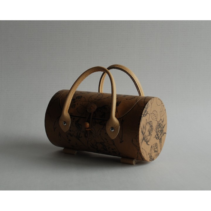 Mallette papiers déco bruns